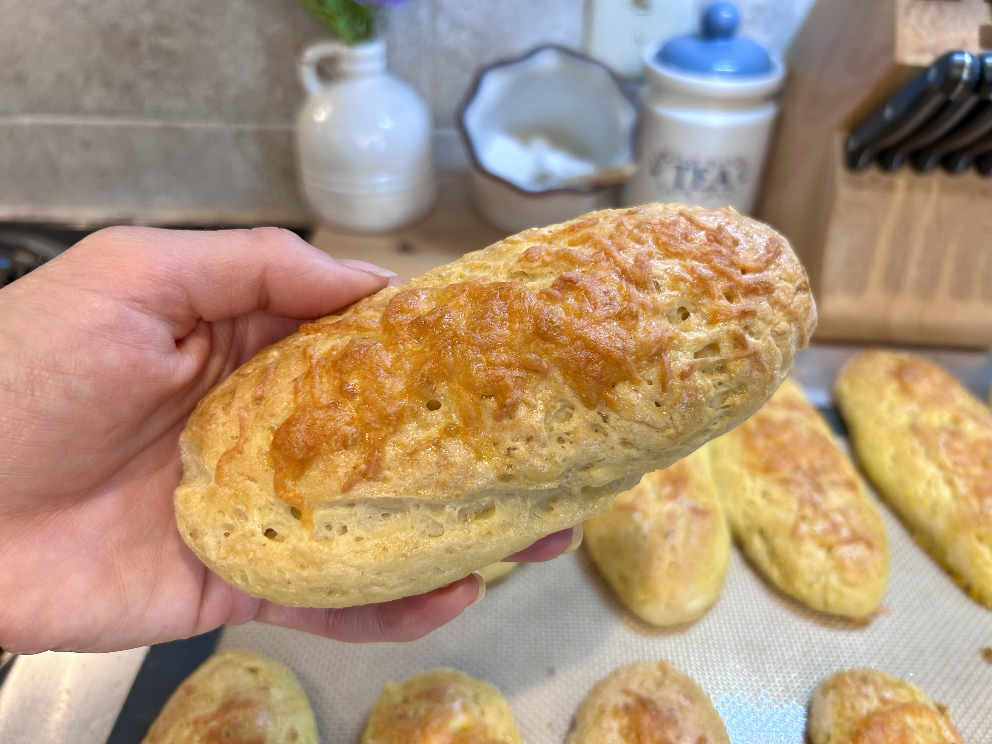 Simple Gluten-free Cheesy Garlic Hoagie Buns